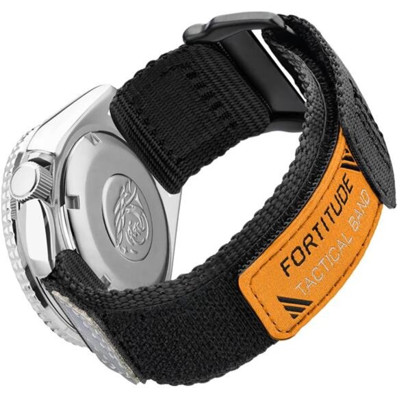 Nylon Sport Watch Band for men Quick Release 20MM Black Orange